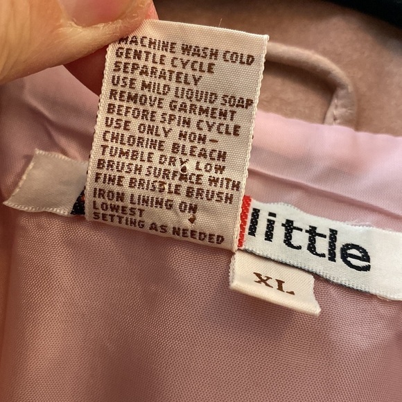 VTG Leather coat Jacket blazer Womens XL Pink  Suede Patch pockets Barn jacket - Picture 6 of 10